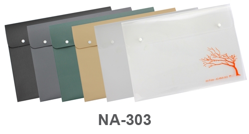 แฟ้มกระดุม 2 เม็ด ขนาด A3 - Art folio NA-303 คละสี