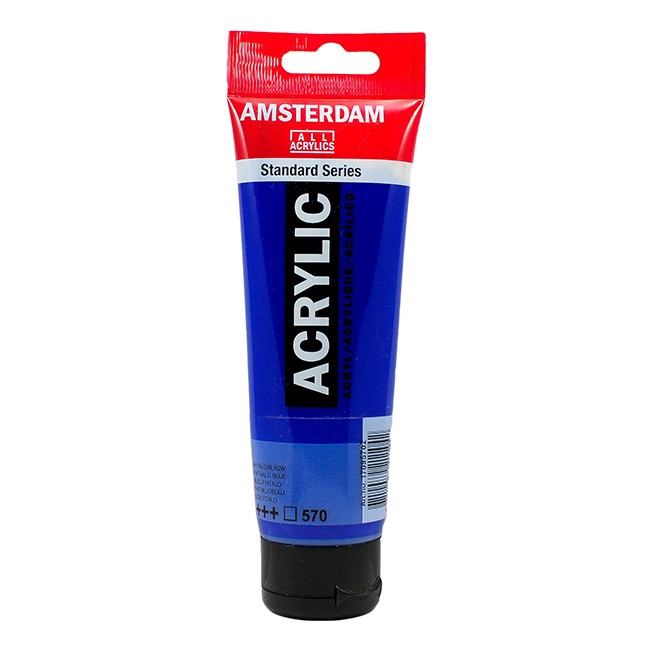 สี AMSTERDAM  Acrylic 120ml. #570 Phthalo Blue