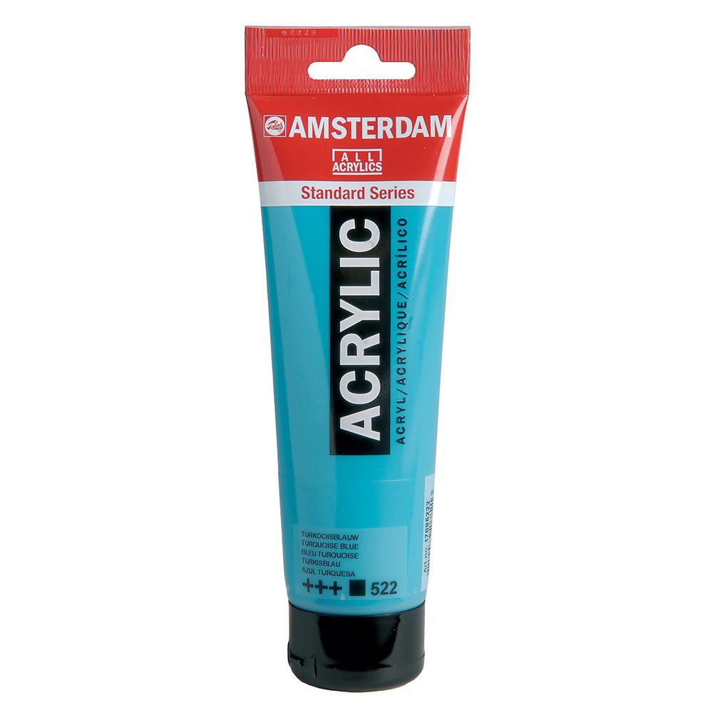 สี AMSTERDAM  Acrylic 120ml. #522 Turquoise Blue