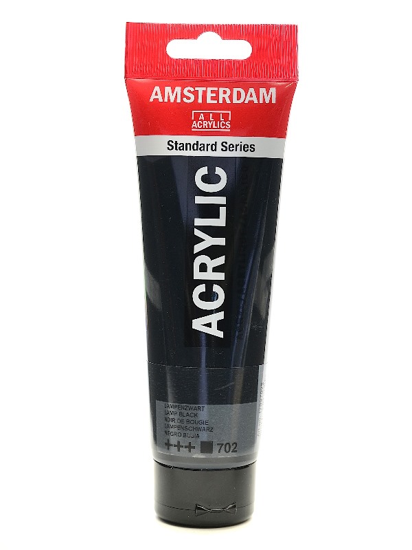 สี AMSTERDAM  Acrylic 120ml. #702  Lamp Black