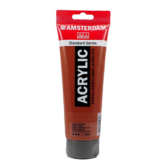 สี AMSTERDAM  Acrylic 120ml. #411 Burnt Sienna