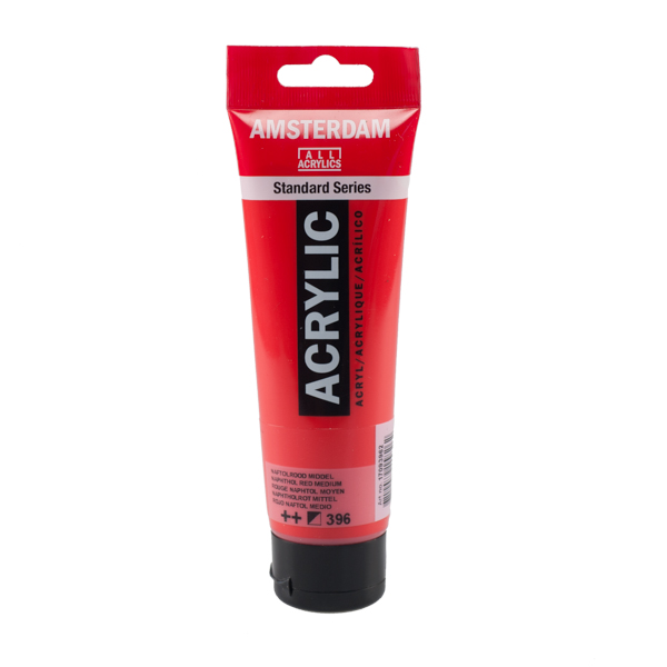 สี AMSTERDAM  Acrylic 120ml. #396 Naphthol Red Medium