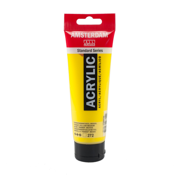 สี AMSTERDAM  Acrylic 120ml. #272 YELLOW MEDIUM