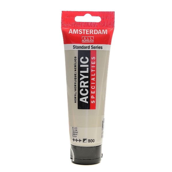 สี AMSTERDAM  Acrylic 120ml. #800 SILVER