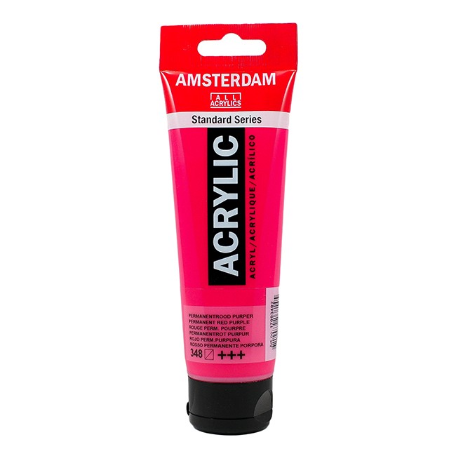 สี AMSTERDAM  Acrylic 120ml. #348 Permanent Red Purple