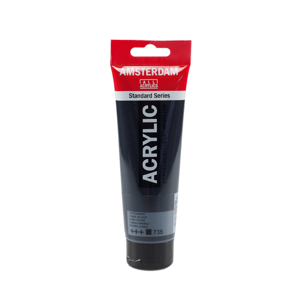 สี AMSTERDAM  Acrylic 120ml. #735 Oxide Black