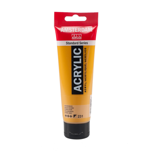 สี AMSTERDAM  Acrylic 120ml. #231 Gold Ochrf