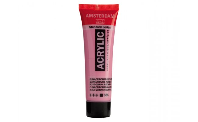 สี AMSTERDAM  Acrylic 120ml. #385 INACRIDONE ROSE LT