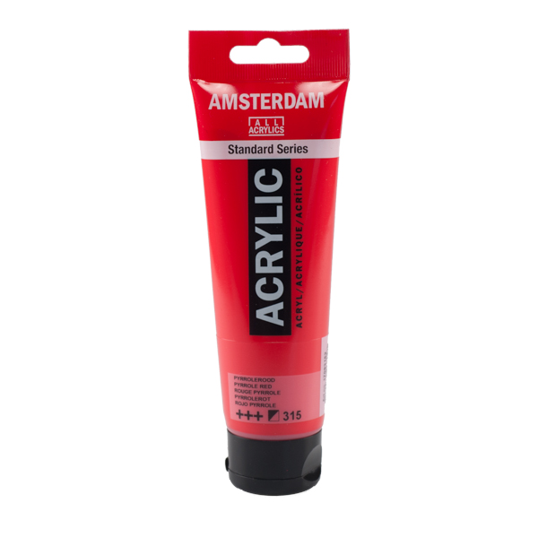 สี AMSTERDAM  Acrylic 120ml. #315 Pyrole Red