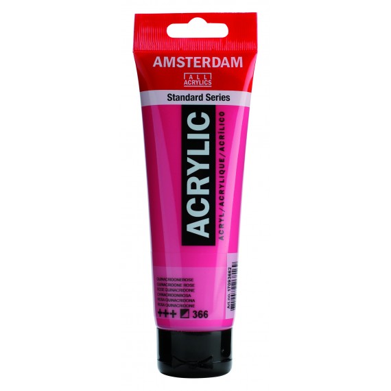 สี AMSTERDAM  Acrylic 120ml. #366 Quinacridones Rose