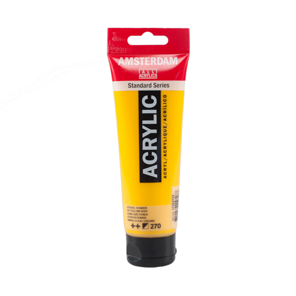 สี AMSTERDAM  Acrylic 120ml. #270 Azo Yellow Deep