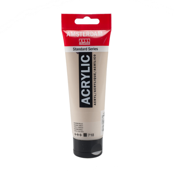 สี AMSTERDAM  Acrylic 120ml. #718 WARM GREY