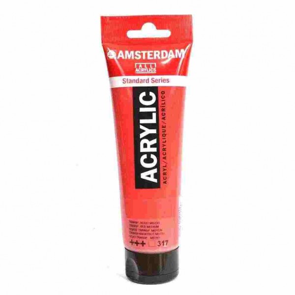 สี AMSTERDAM  Acrylic 120ml. #317 TRANSP.RED MEDIUM