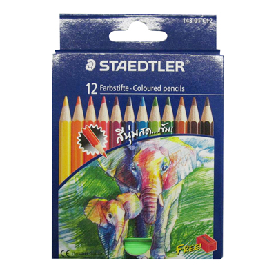 ดินสอสีไม้ STAEDTLER  Farbstifte-Coloured pencils 12 สี 143 C12