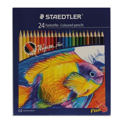 ดินสอสีไม้ STAEDTLER  Farbstifte-Coloured pencils 24 สี 143 C24