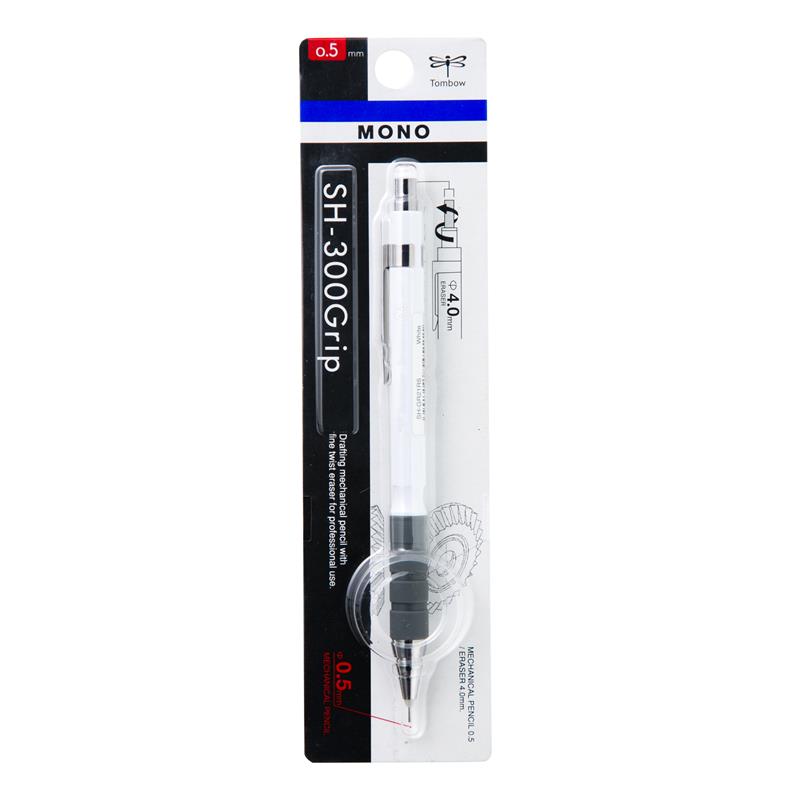 ดินสอกด Tombow SH-300Grip 0.5 mm.SH-GR21R5 White สีขาว