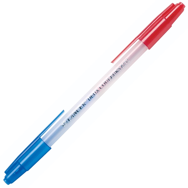 ปากกา Lancer Deux Couleurs 2หัว 2สีน้ำเงิน-แดง ขนาด 0.5 No.8252