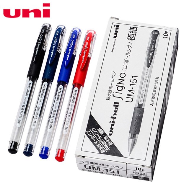 ปากกา Uni-ball Signo UM-151 0.38 Blue-Black (น้ำเงินดำ)