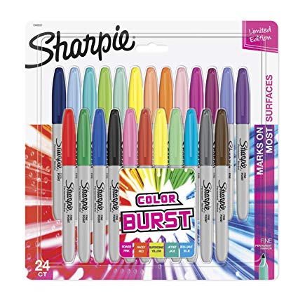 ชุดปากกาชาร์ปี้คัลเลอร์เบิร์ส ไฟน์ Sharpie fine point permanent marker 24 สี