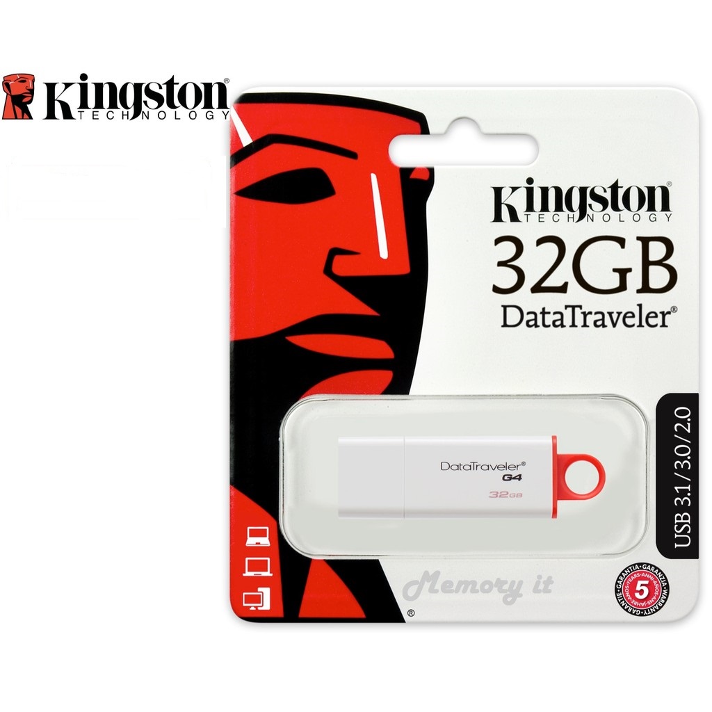 อุปกรณ์เก็บสำรองข้อมูล USB Kingston 32 GB - Datatraveler USB3.1/3.0/2.0
