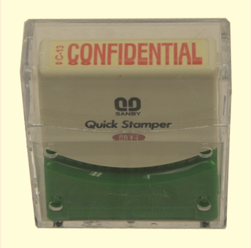 ตรายางหมึกในตัว SANBY Quick Stamper C-13 CONFIDENTIAL