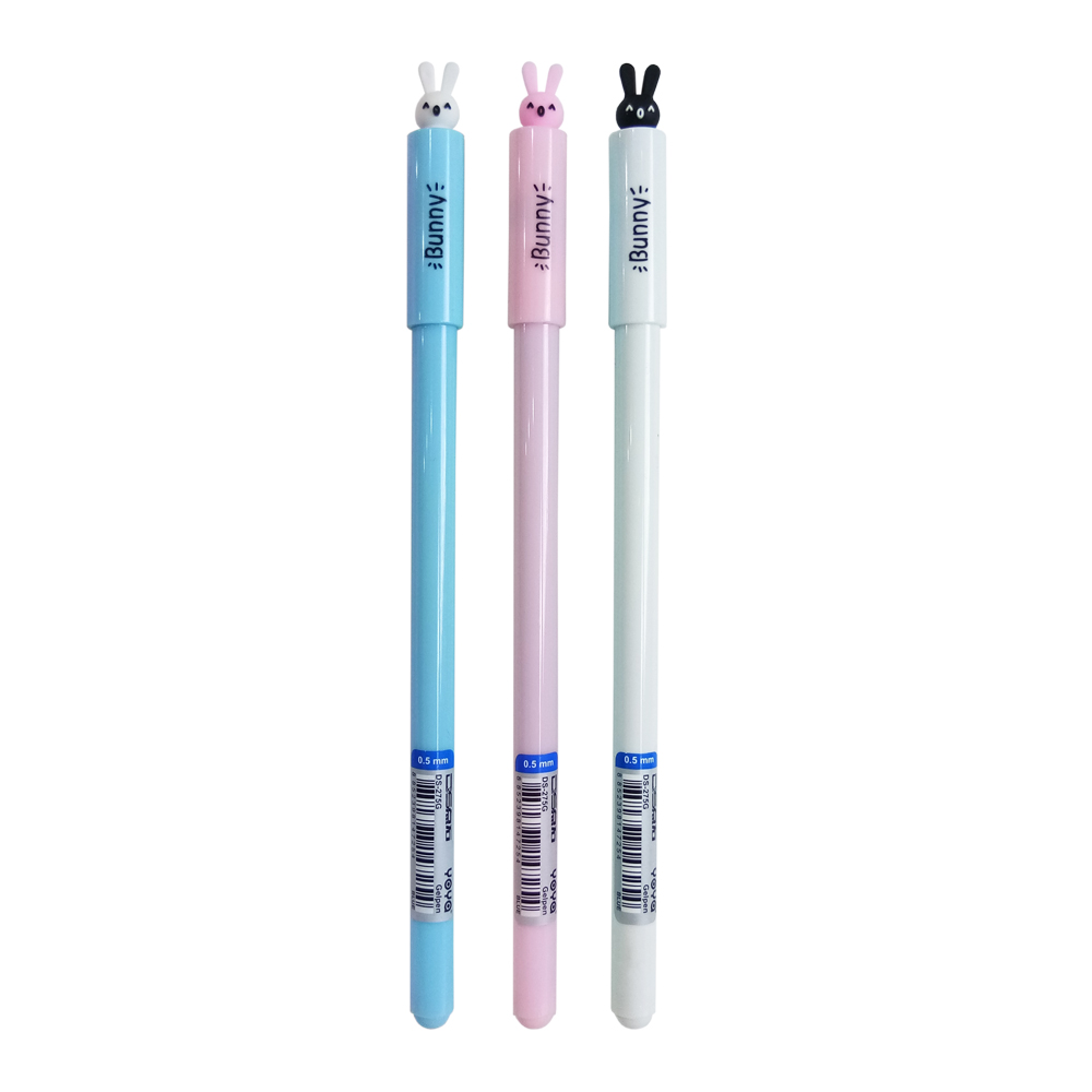 ปากกาเจลเพน YOYA No.DS-275G  - 0.5mm. สีน้ำเงิน แบบปลอกลายกระต่ายคละสี