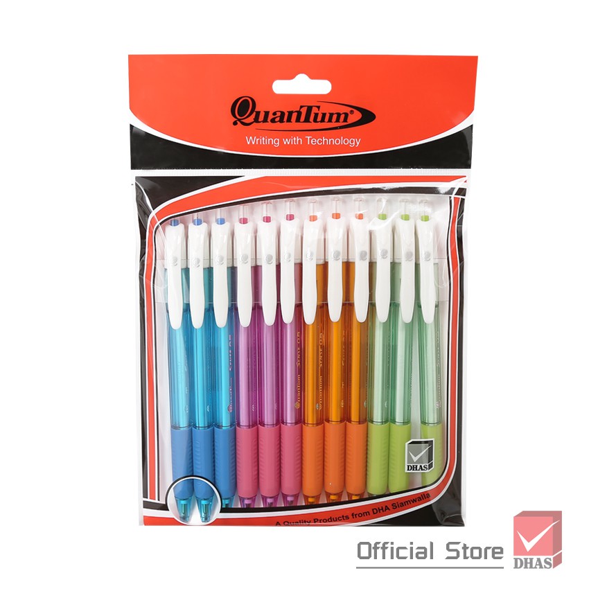 ปากกา Quantum Sense 0.5 mm. หมึกน้ำเงิน ด้ามคละสี