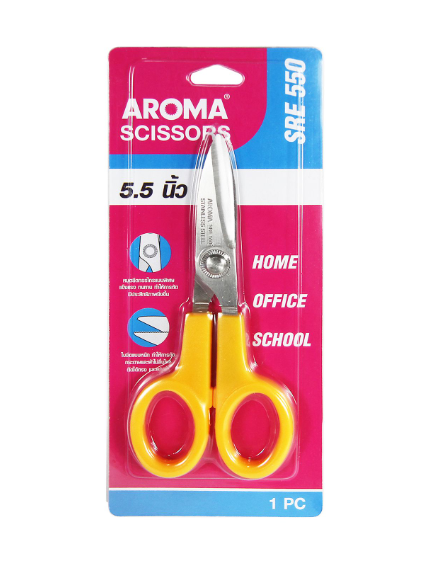 กรรไกร AROMA Scissors SRE 550  ขนาด 5.5 นิ้ว