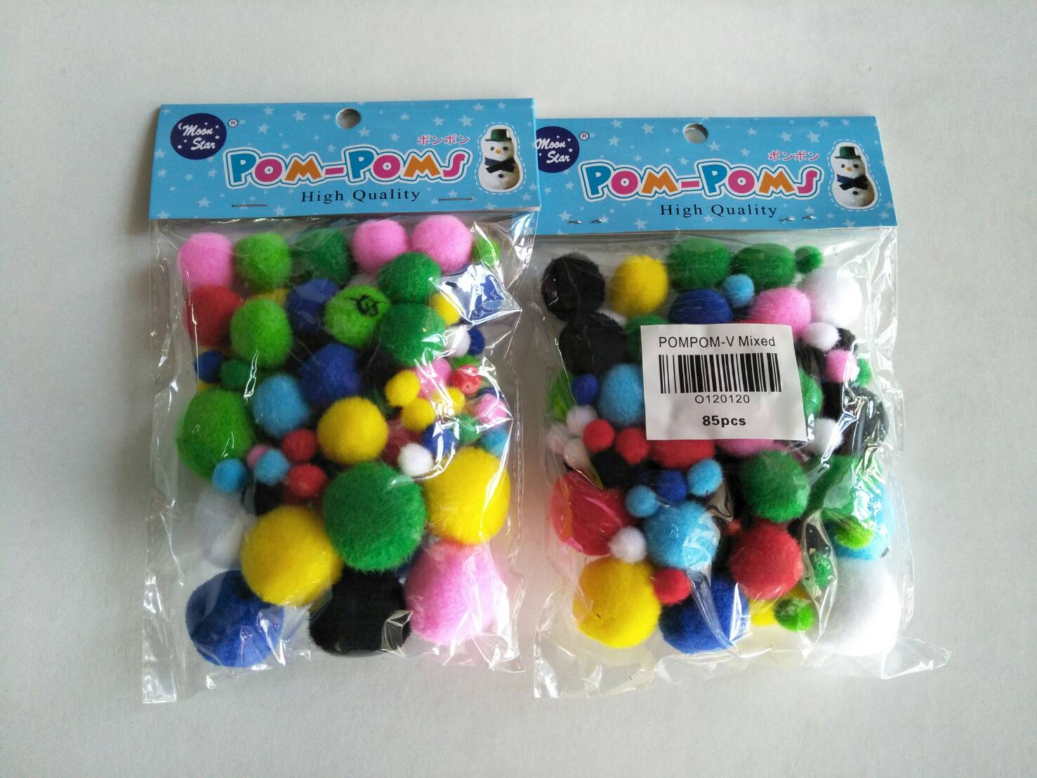 Pom-Poms V Mixed คละสีคละไซต์ Moon Star (จุ85ชิ้น)