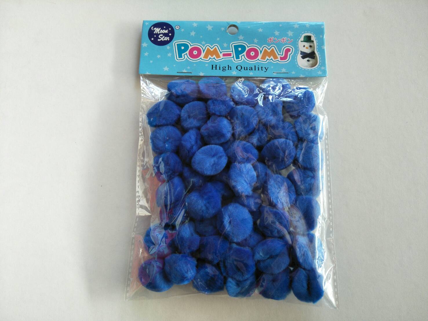 Pom-Poms C Size L COL:14  Moon Star (จุ50ชิ้น) สีน้ำเงิน