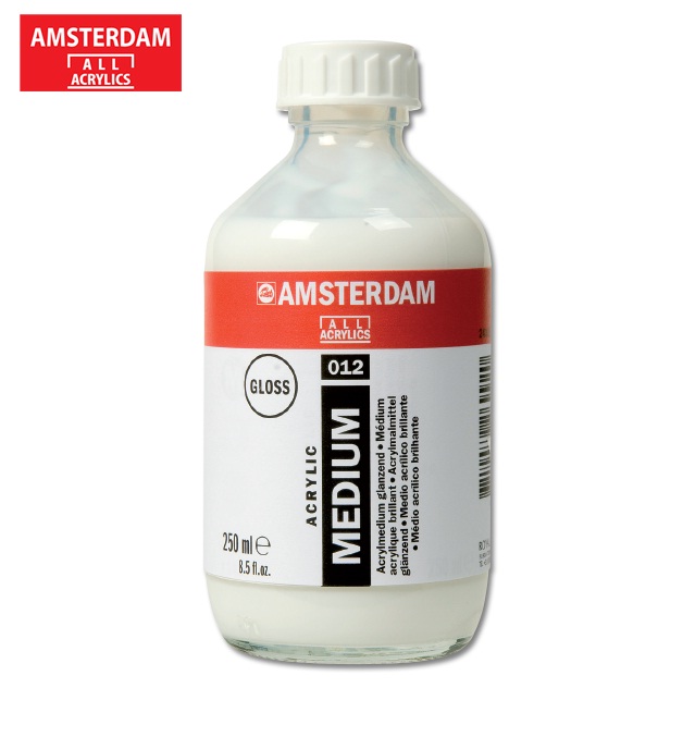 น้ำยาเพิ่มความเงาสีอะคริลิค AMSTERDAM  ACRYLIC MEDIUN GLOSS No.012 250 ml.