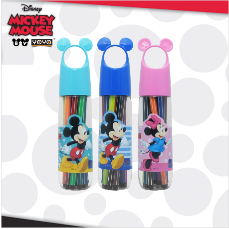 ปากกาสีเมจิ (ซักออกได้) YOYA Mickey & Minnie ชุด 12 สี D01386-12