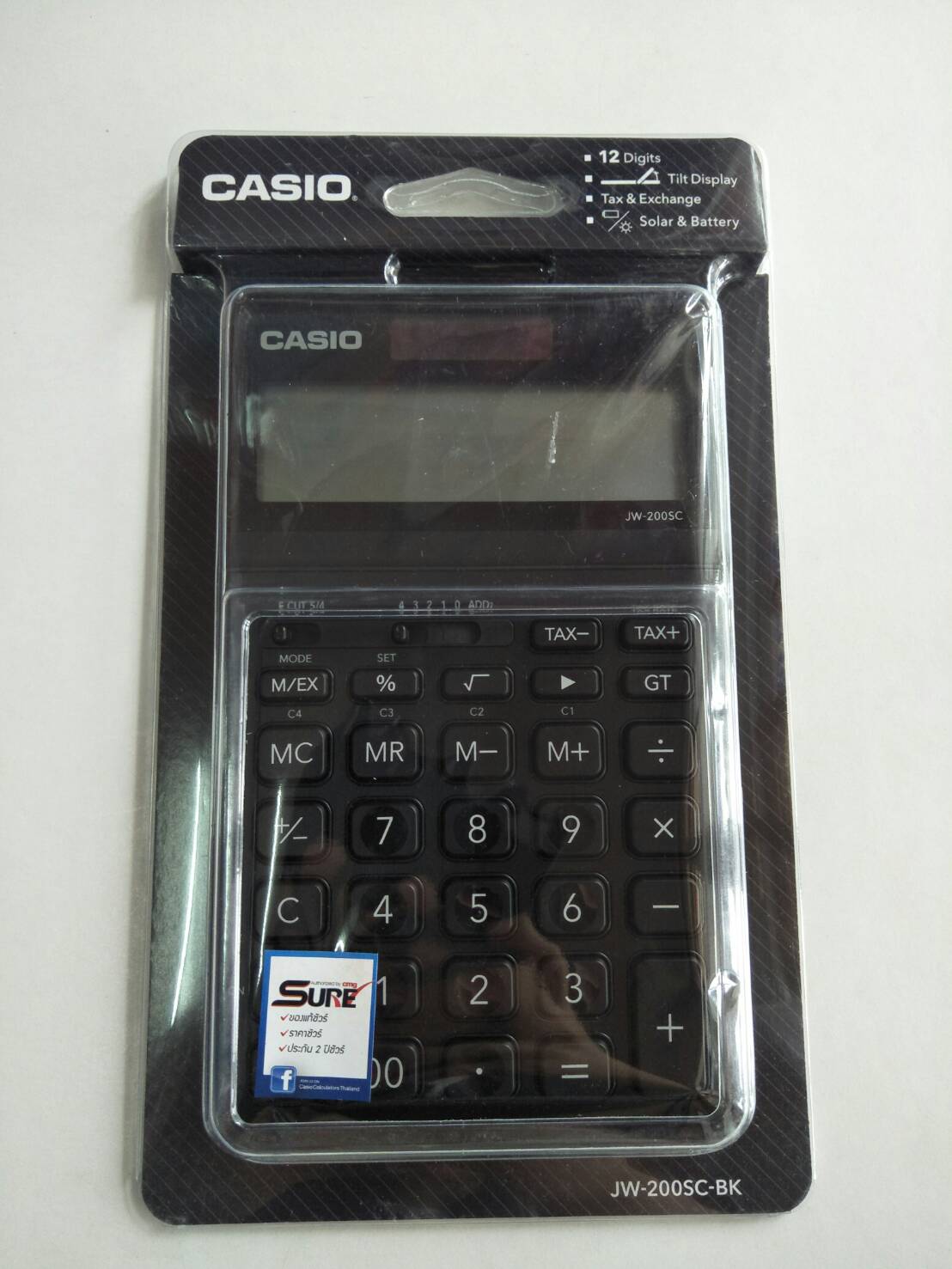 เครื่องคิดเลข Casio jw-200c-bk