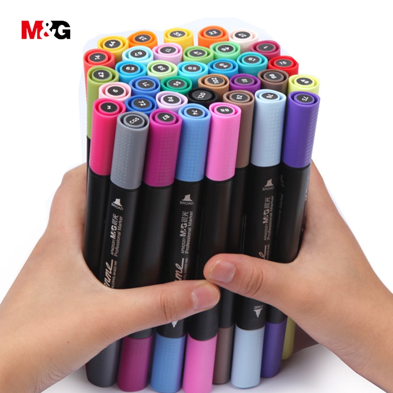 ปากกามาร์คเกอร์ 2 หัว M&G Signme APM25201 Professional Marker ทุกสี