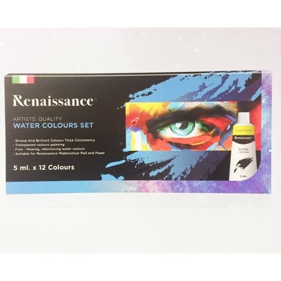 ชุดสีน้ำ Renaissance Water Colour Set 12สี 5ml