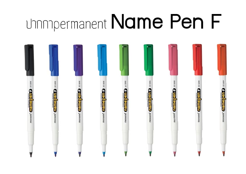 ปากกา Permanent Marker Monami Marker Namepen F สีดำ