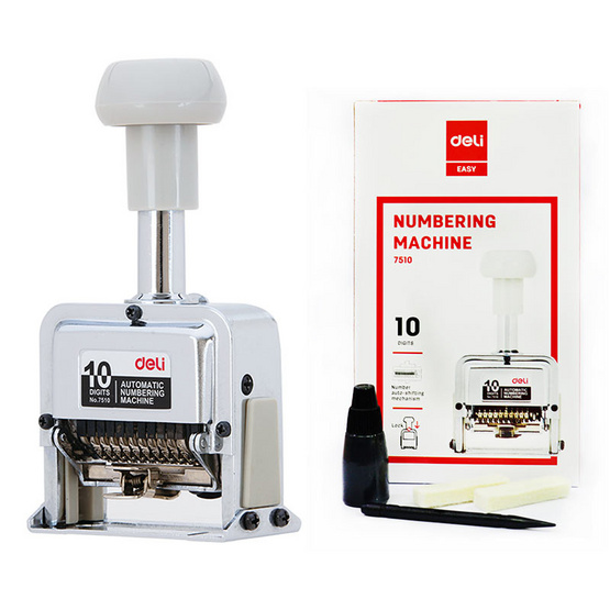 ตัวเครื่อง Automatic Numbering Machine No.7510 Deli (10หลัก 7มิล)