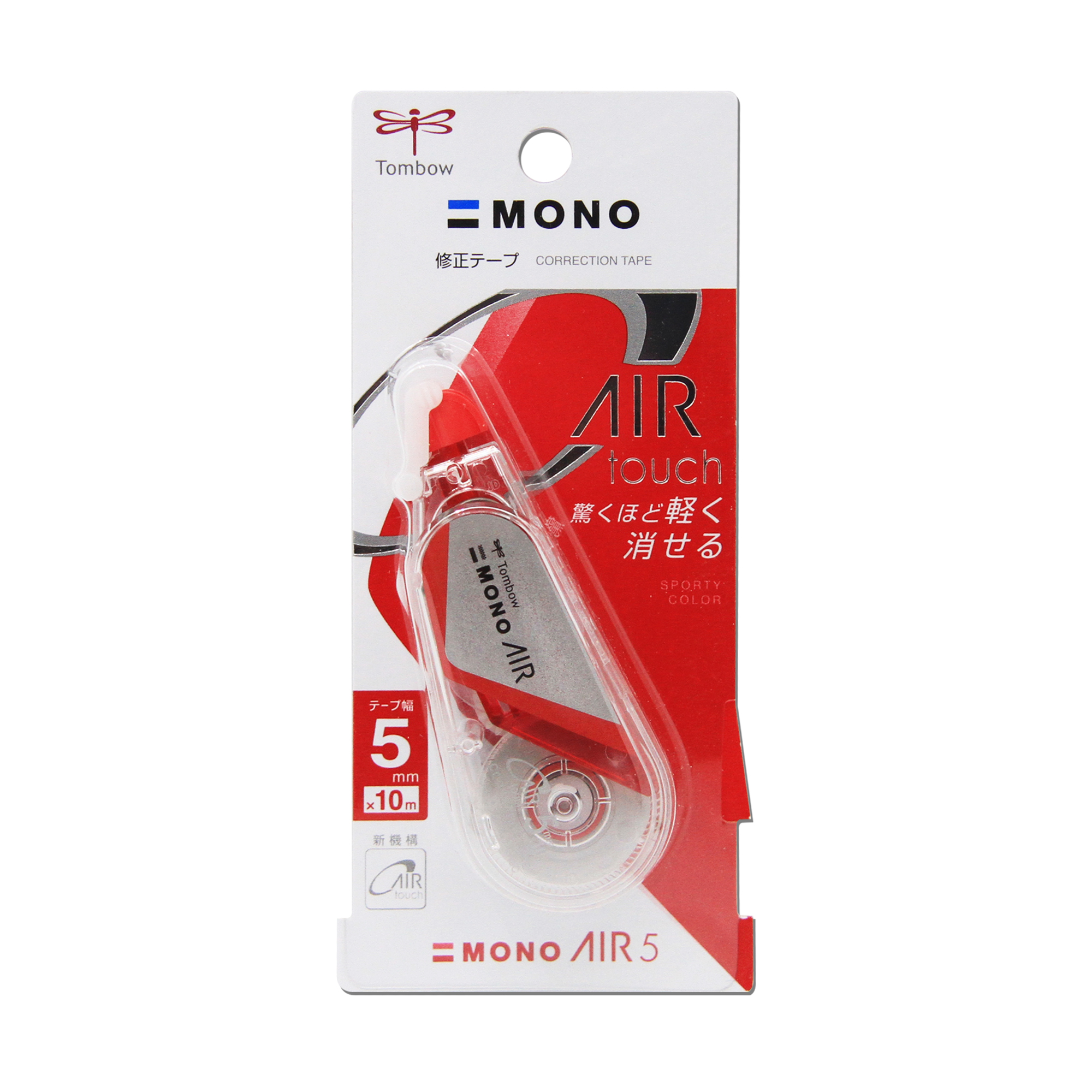 เทปลบคำผิด Tombo Correction Tape AIR Touch Mono AIR 5 CT-CA5C32Size 5mm.X10m.