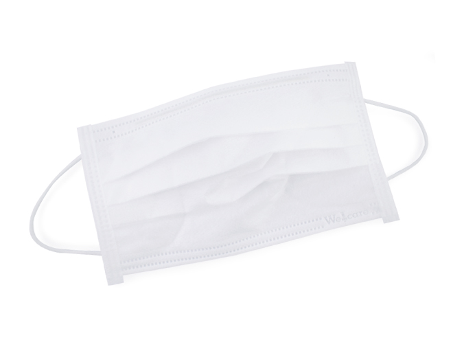 หน้ากากอนามัย/ผ้าปิดจมูก 3 พับ (สีขาว) FACE MARK Surgical Disposable