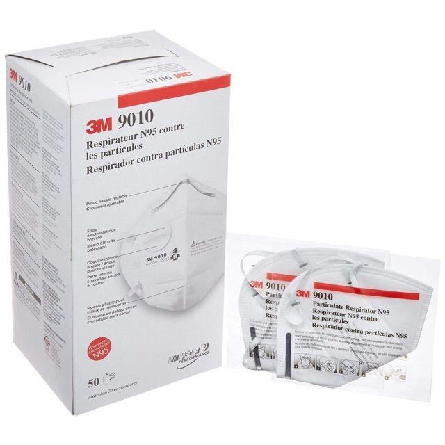 หน้ากากอนามัย3M ป้องกันไวรัส/ฝุ่น PM2.5 9010 N95