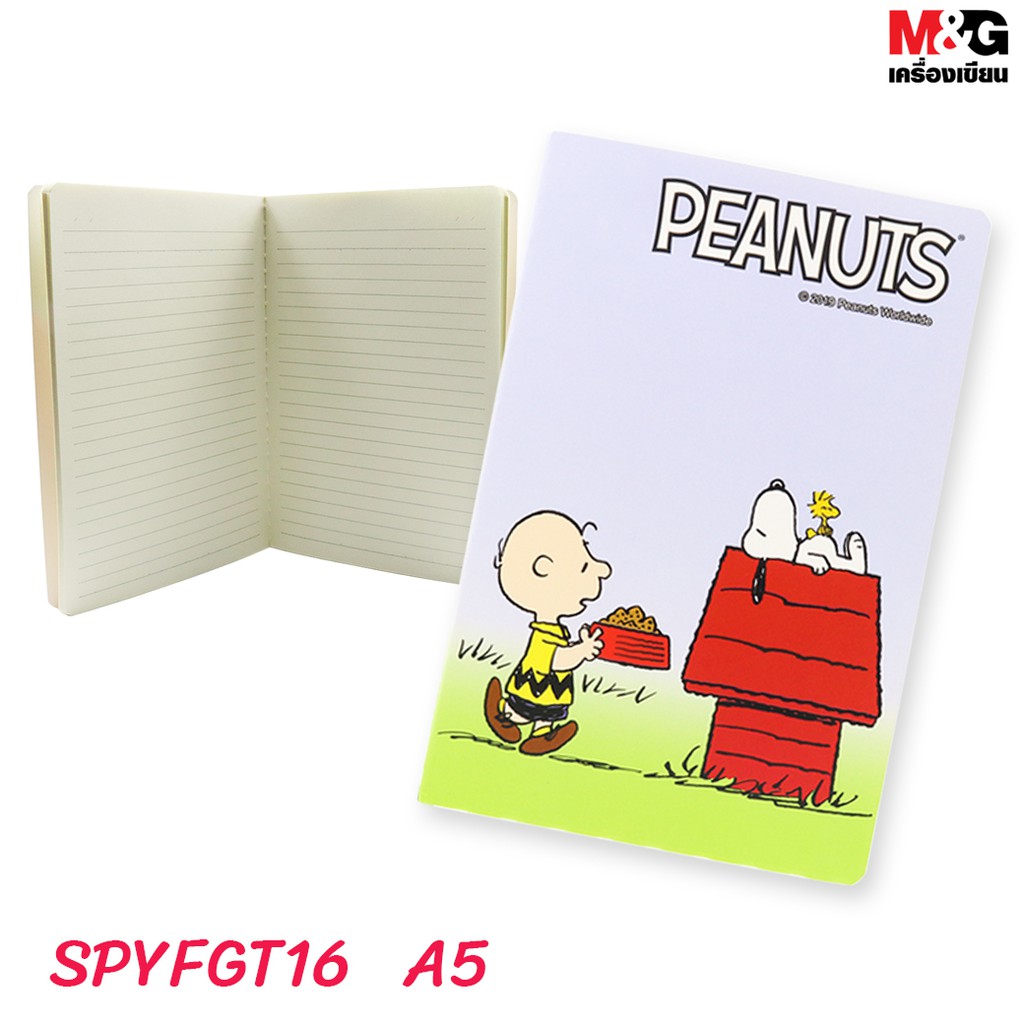 สมุดปกอ่อน Snoopy SPYFGT16 จุ 38แผ่น (คละแบบ) ขนาด140x210 mm.