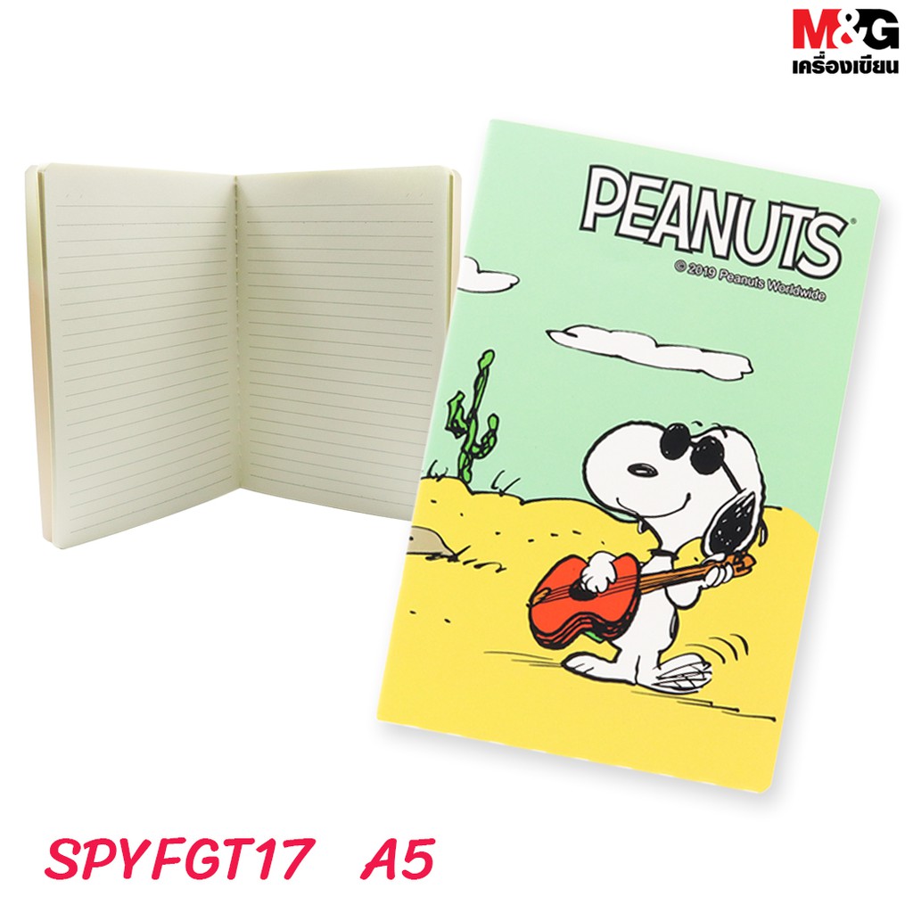 สมุดปกอ่อน Snoopy SPYFGT17 จุ 38แผ่น (คละแบบ) ขนาด140x210 mm.