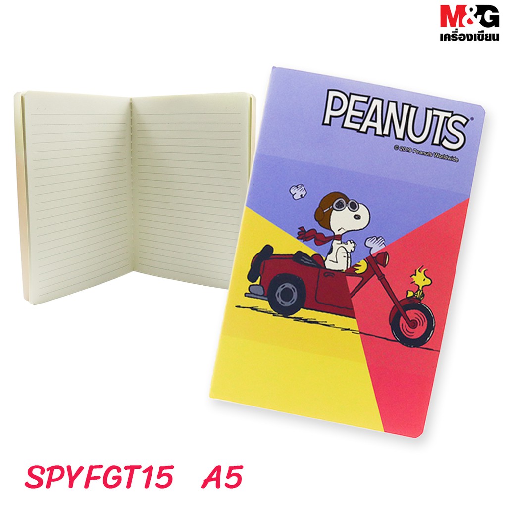 สมุดปกอ่อน Snoopy SPYFGT15 จุ 38แผ่น (คละแบบ) ขนาด140x210 mm.