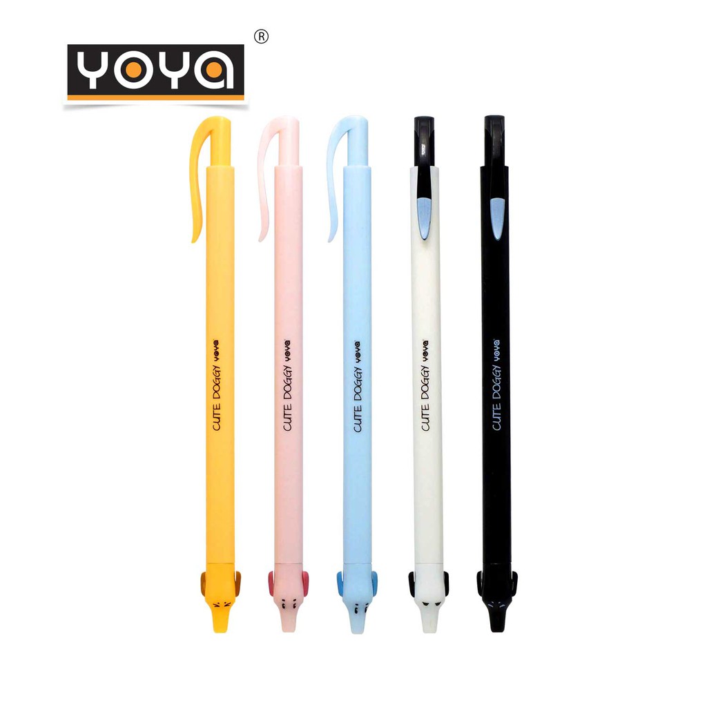 ปากกาเจลเพน YOYA No.DS-084G  - 0.5mm. สีน้ำเงิน ลายหมานอนคละสี