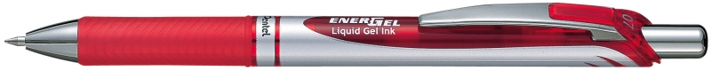 ปากกา Pentel Energel BL77 สีแดง คลิปเหล็ก