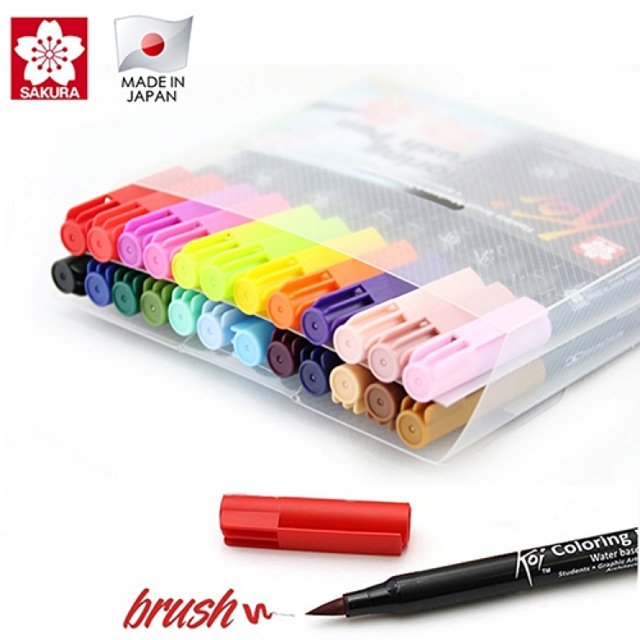 ชุดปากกาพู่กัน KOI SAKURA 24 สี