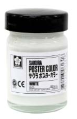 สีโปสเตอร์ Sakura 60 c.c. สี White No.50 สีขาว