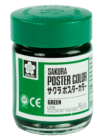 (SALE)สีโปสเตอร์ Sakura 30 c.c. สีเขียว No.29 Green
