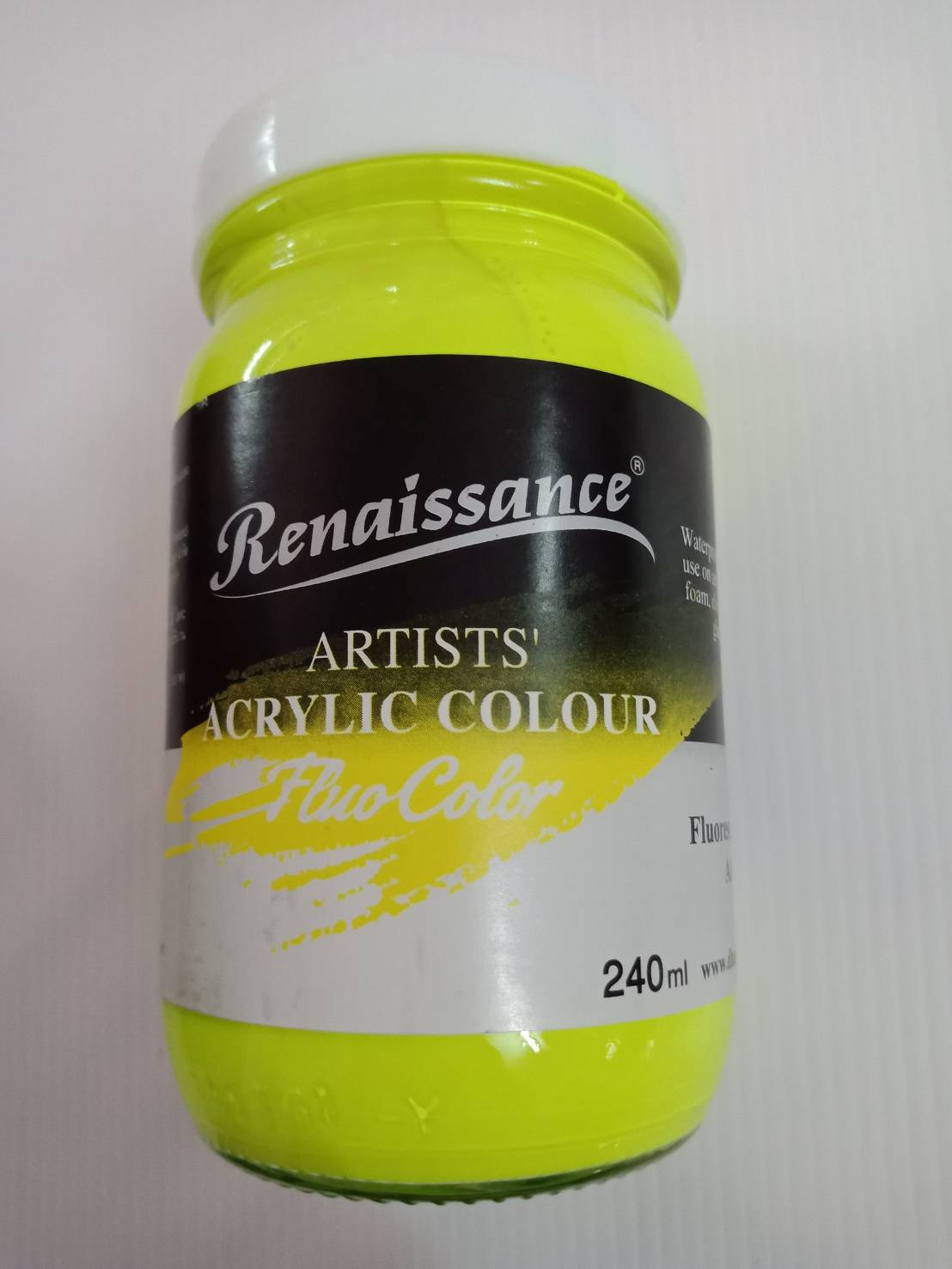 สีอะคริลิคสะท้อนแสง FluoColor MasterArt240 cc. สี Yellow