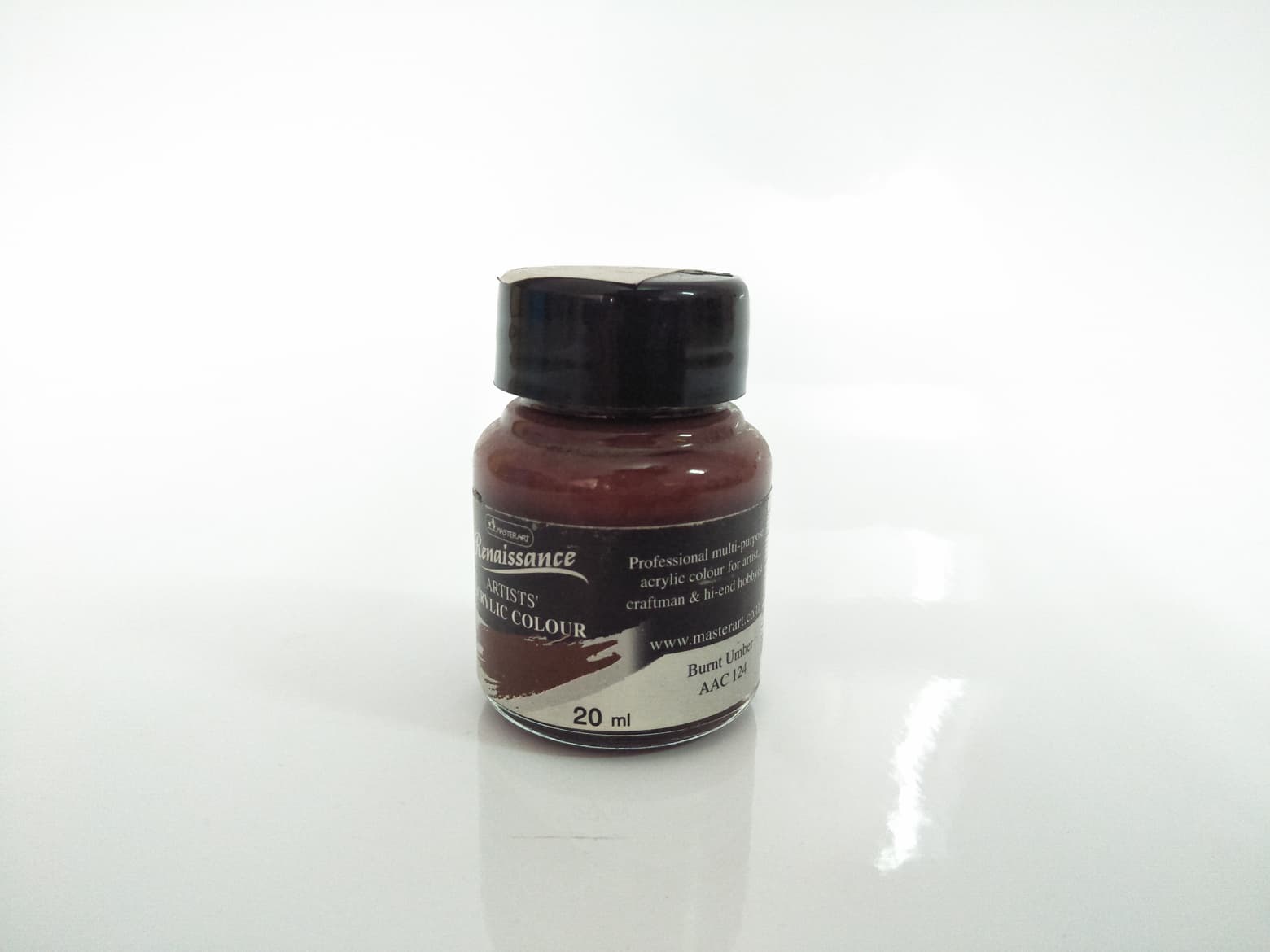 สีอะคริลิค Masterart Renaissance 20 ml. (สี  Burnt Umber )#124